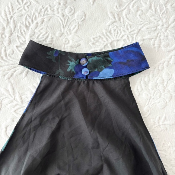 NWOT Lulus Elegant Entrance Black Floral Print Halter Maxi Dress Small - Picture 6 of 9